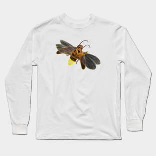 Little Glowing Bug Firefly Lampyridae Illustration Long Sleeve T-Shirt